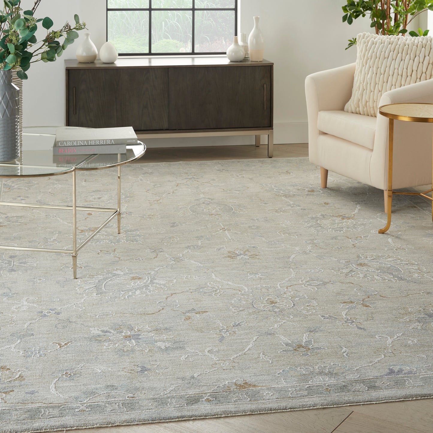 Nourison Infinite 9'3" x 12'7" Lt Grey Vintage Indoor Rug