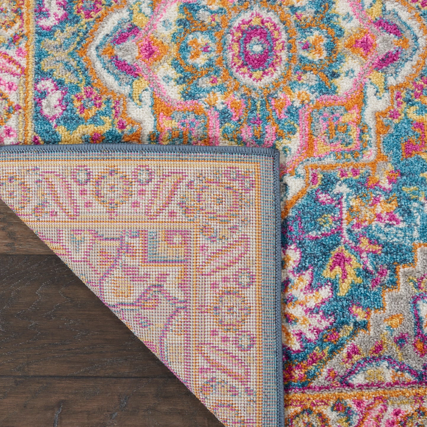 Nourison Passion 2'2" x 7'6" Teal Multicolor Bohemian Indoor Rug