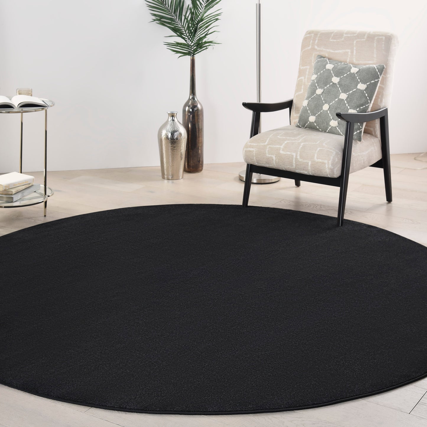 Nourison Nourison Essentials 10' x Round Black Outdoor Rug