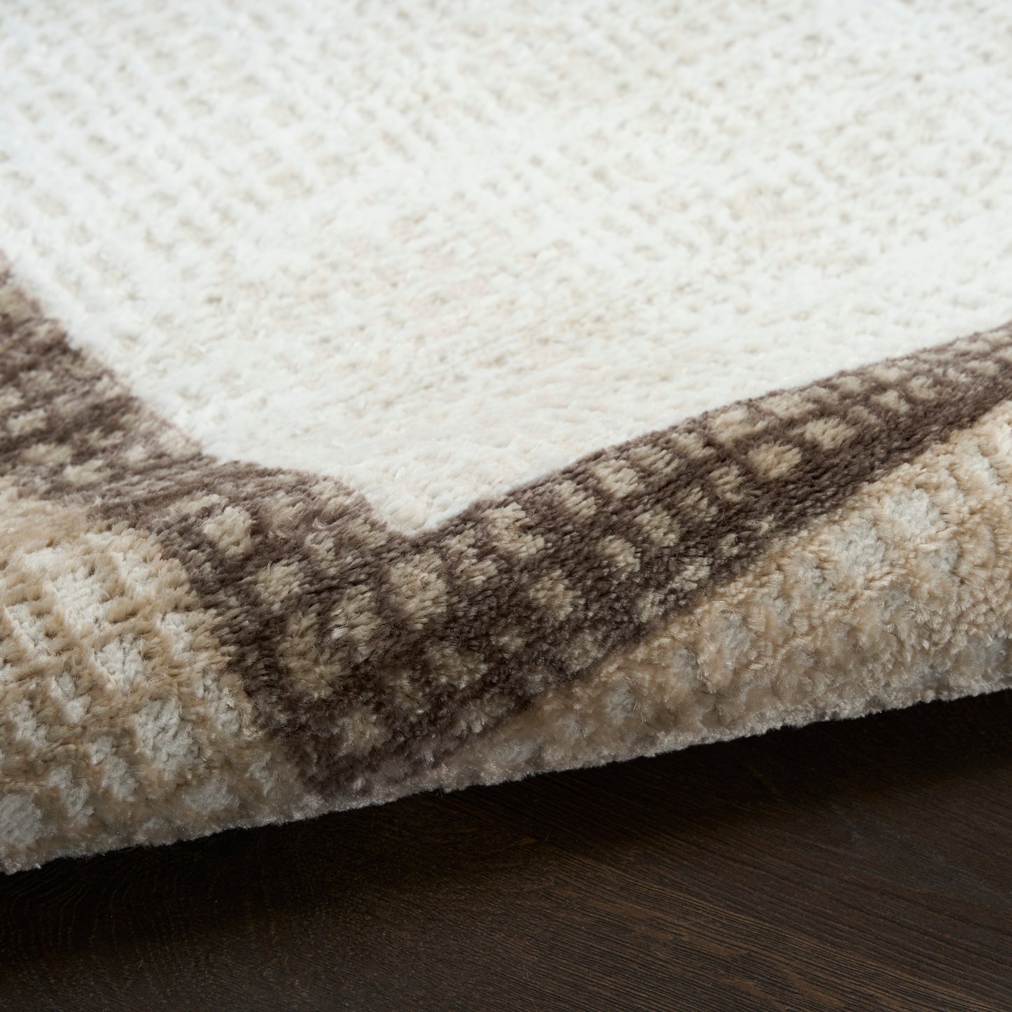 Nourison Dekor 7'10" x 9'10" Ivory Brown Modern Indoor Rug