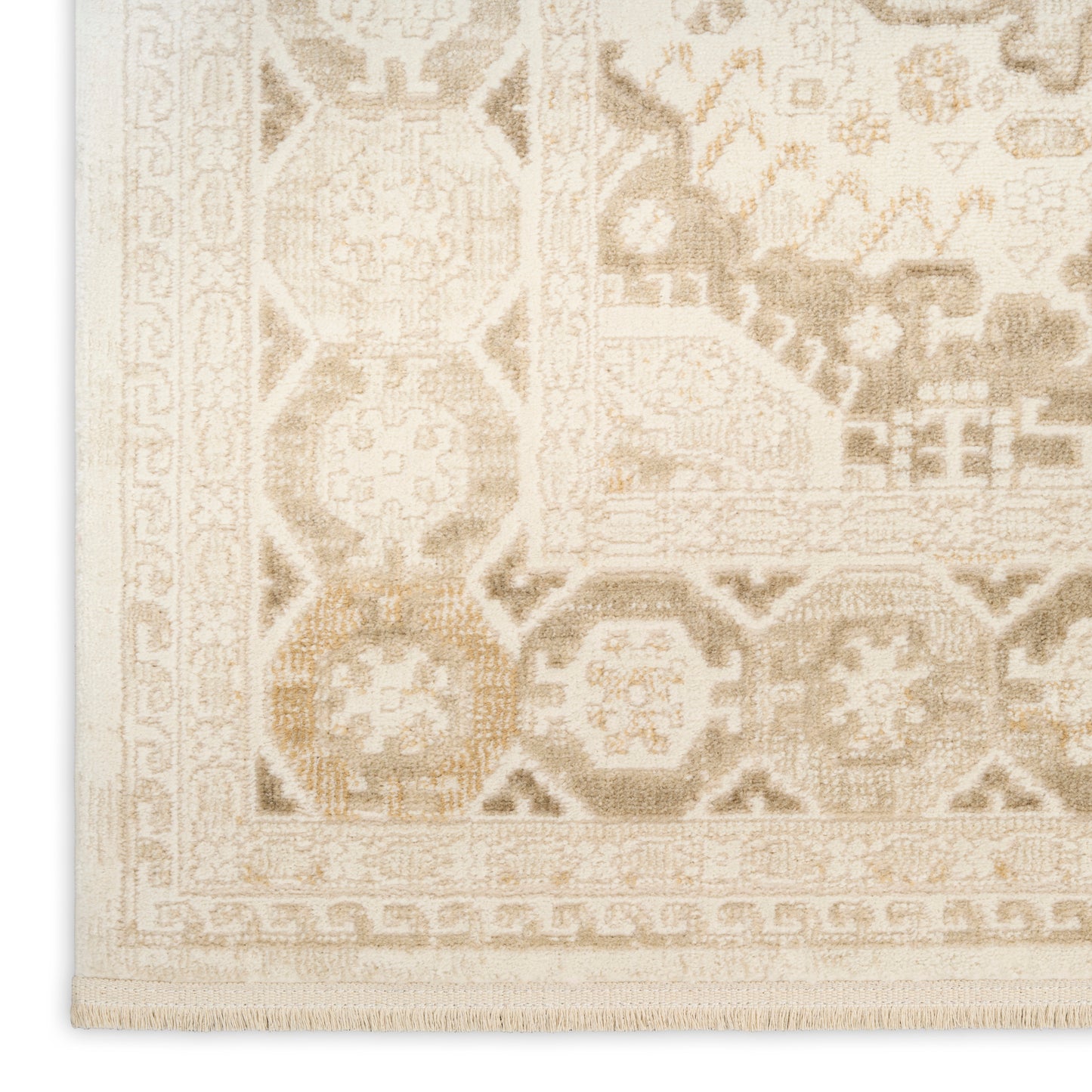 Nourison Pardis 7'10" x 9'10" Ivory Beige Vintage Indoor Rug