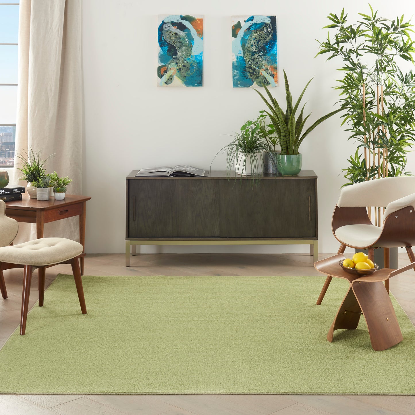 Nourison Nourison Essentials 5' x Square Green Outdoor Rug