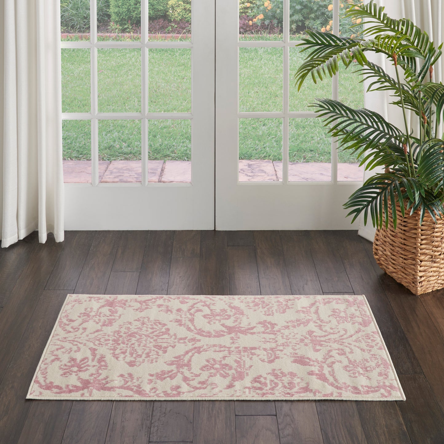 Nourison Jubilant 2' x 4' Ivory Pink Vintage Indoor Rug