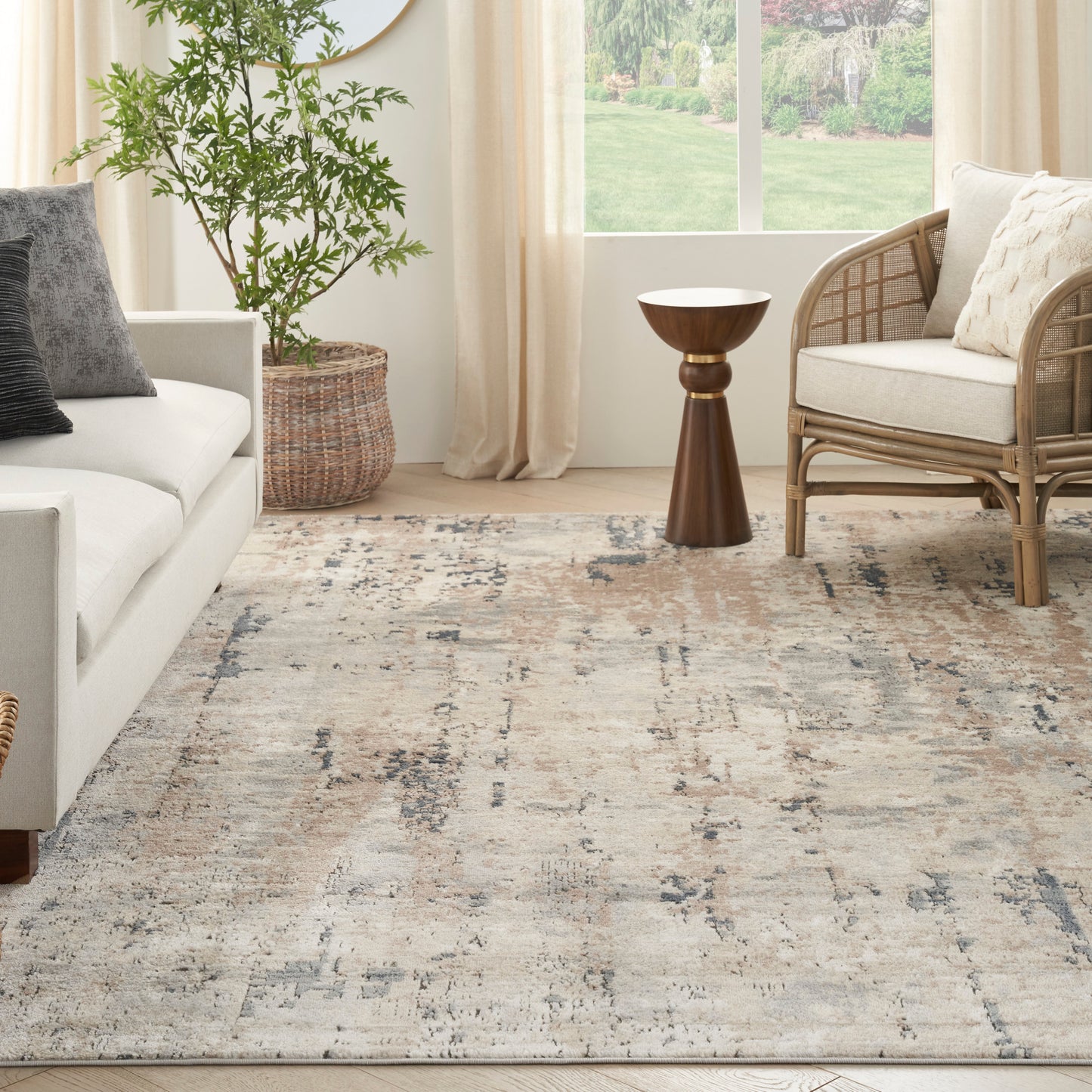 Nourison Quarry 7' x 10' Beige Grey Modern Indoor Rug