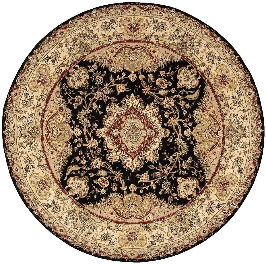Nourison Nourison 2000 8' x Round Black Traditional Indoor Rug