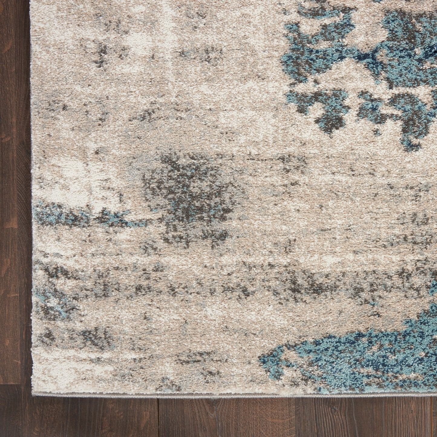 Nourison American Manor 7'10" x 9'10" Ivory Blue Modern Indoor Rug