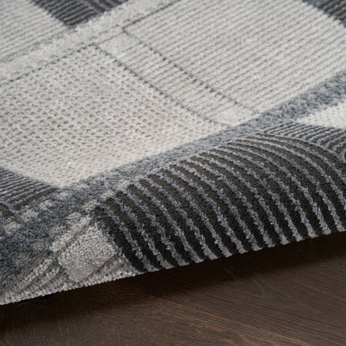 Nourison Nordic 8' x 10' Grey Black Modern Indoor Rug