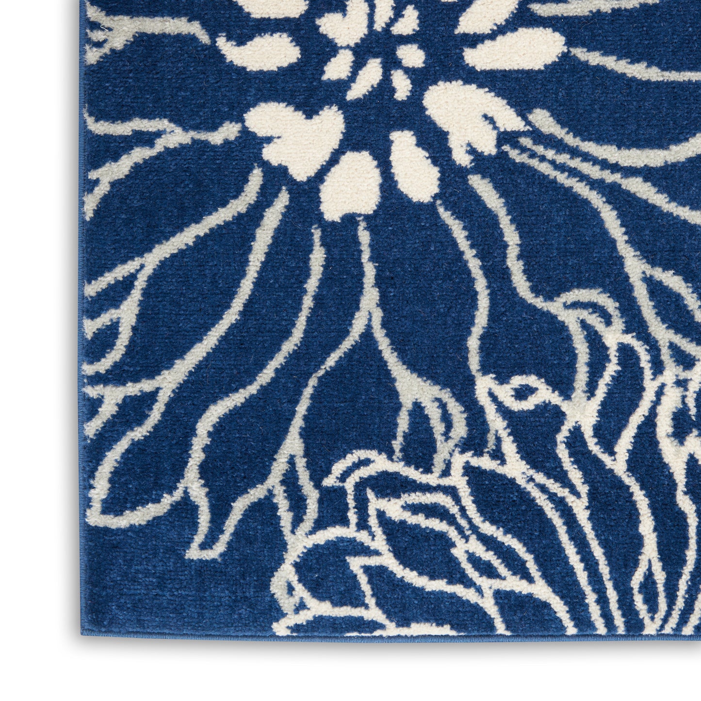 Nourison Passion 2'2" x 7'6" Navy/Ivory Contemporary Indoor Rug