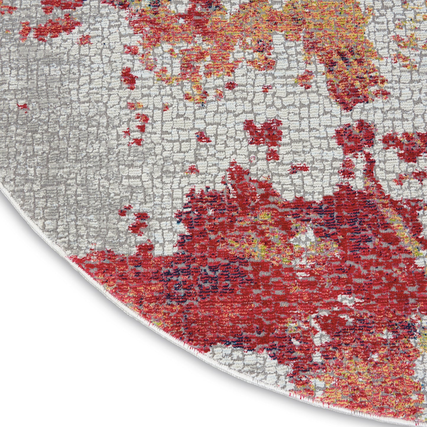 Nourison Ankara Global 6' x Round Multicolor Modern Indoor Rug