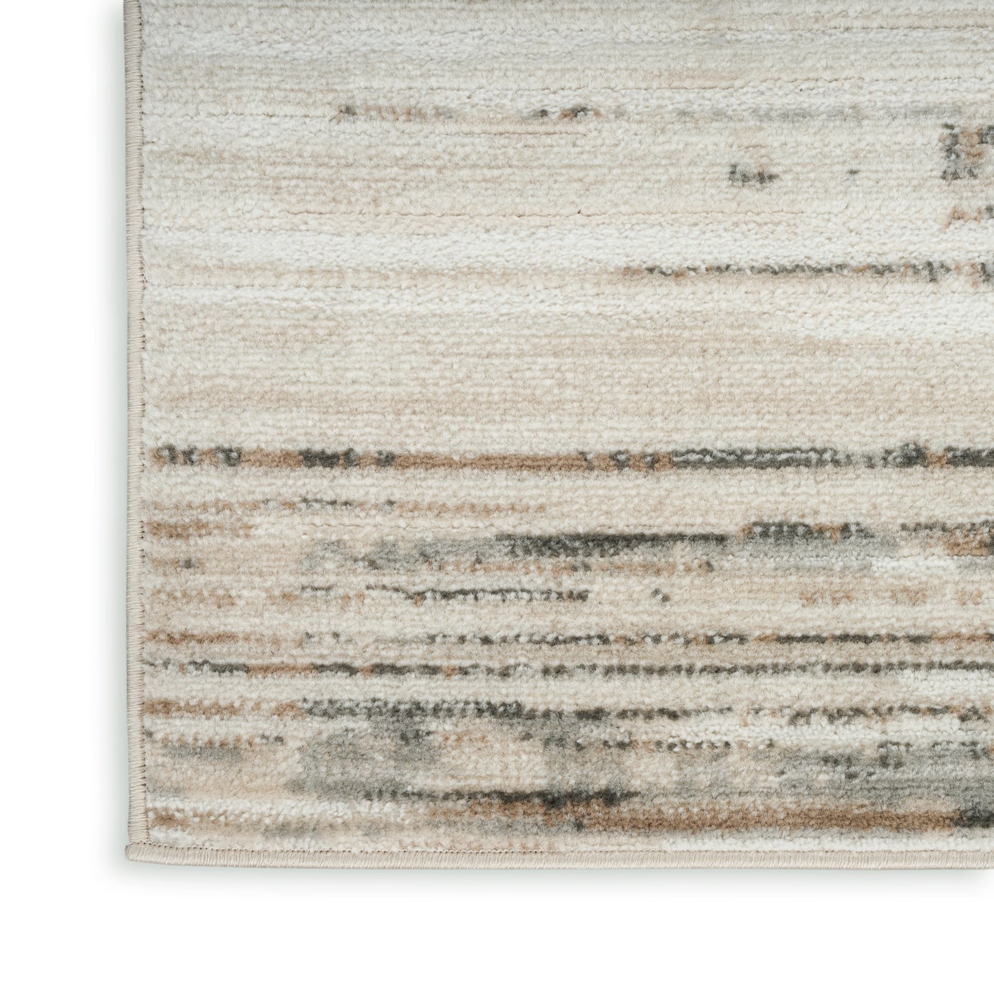 Nourison Serenity Home 2'2" x 6' Ivory Beige Modern Indoor Rug