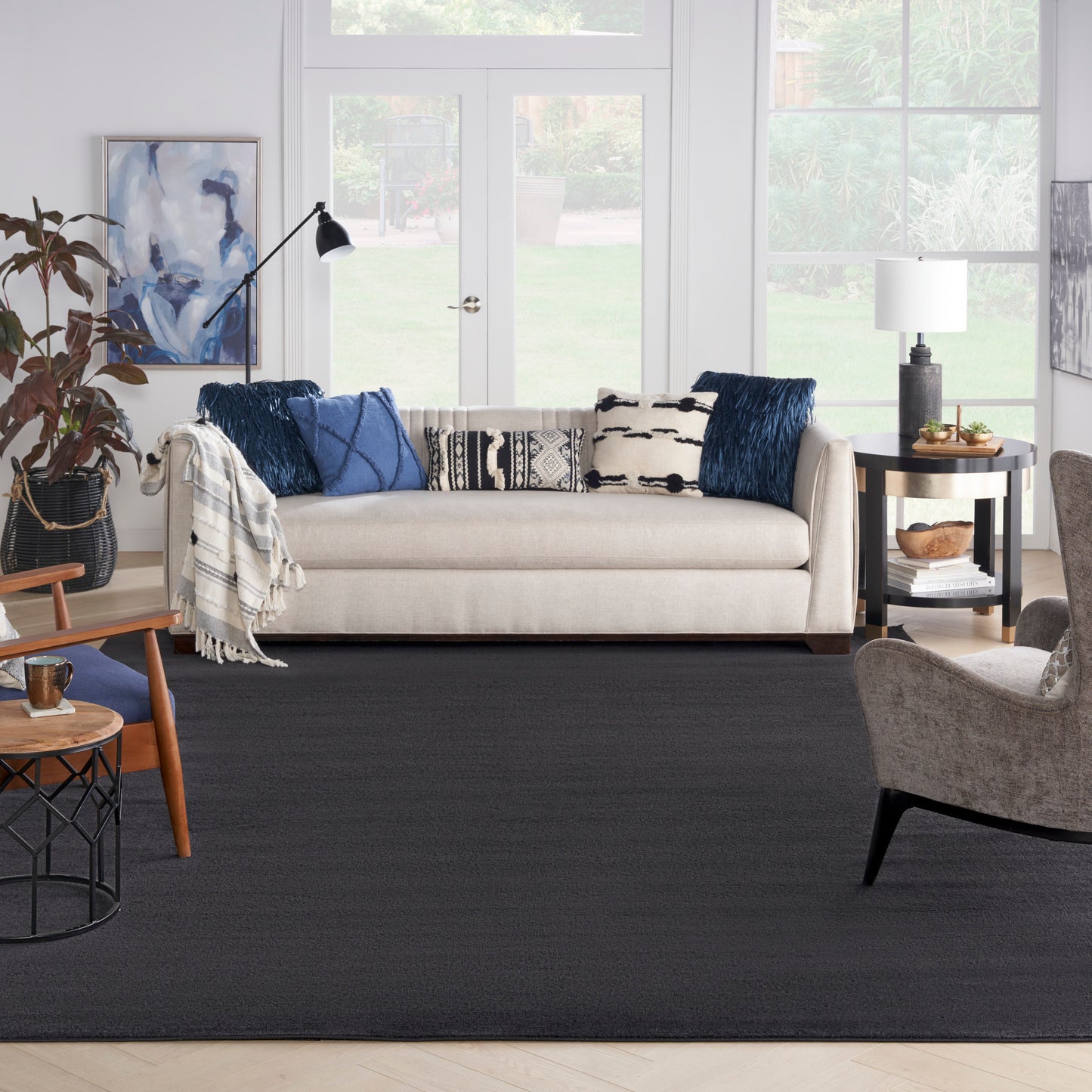 Nourison Nourison Essentials 12' x 15' Black Outdoor Rug