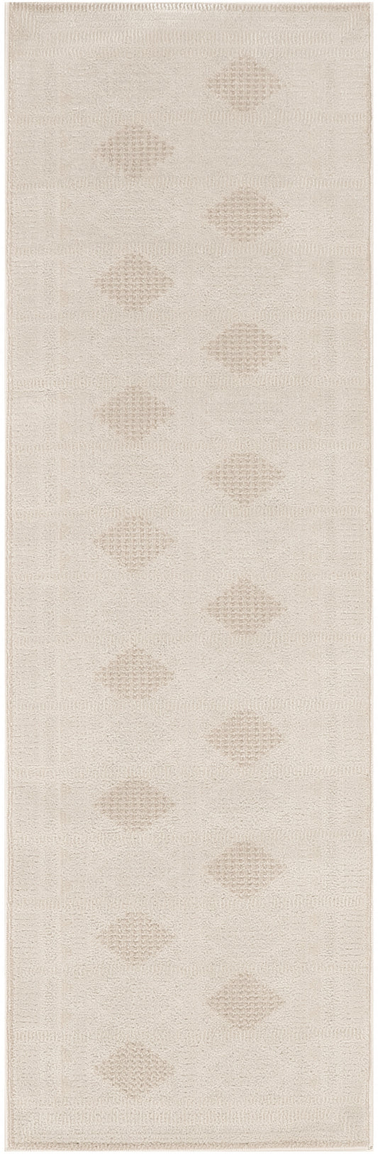 Nourison Nordic 2' x 6' Ivory Beige Modern Indoor Rug