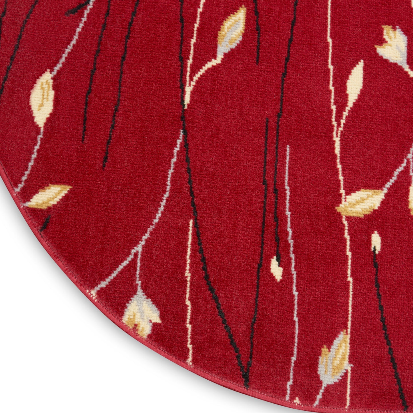 Nourison Grafix 4' x Round Red Contemporary Indoor Rug