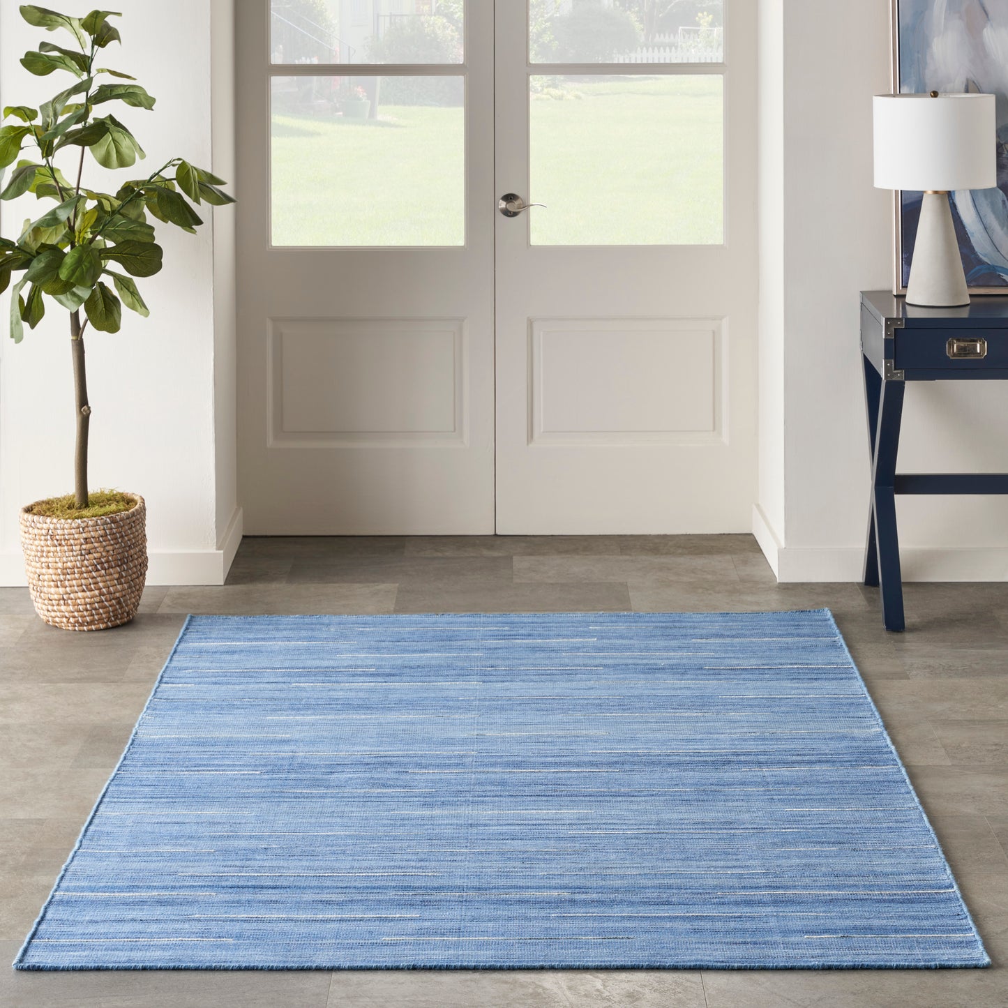 Nourison Interweave 5'3" x 7'3" Denim Modern Indoor Rug