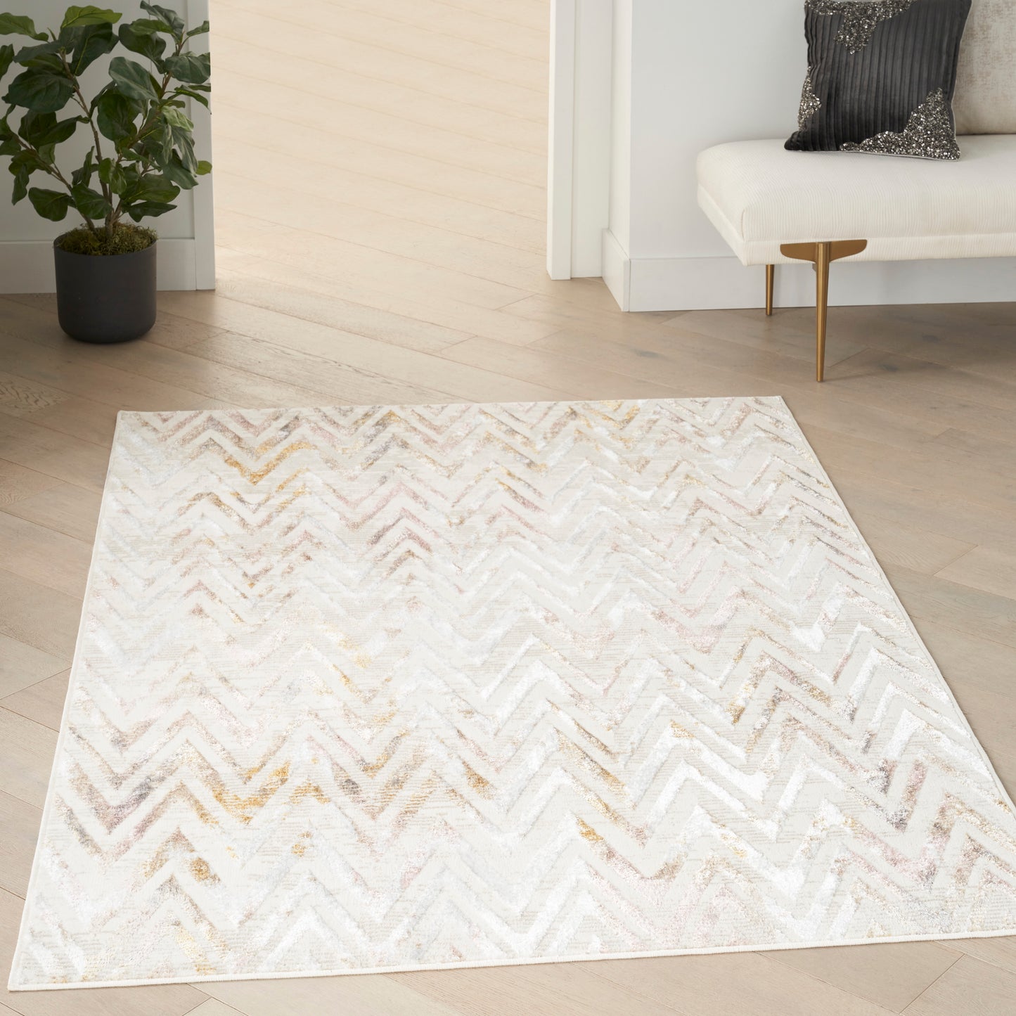 Nourison Glitz 3'11" x 5'11" Multicolor Contemporary Indoor Rug