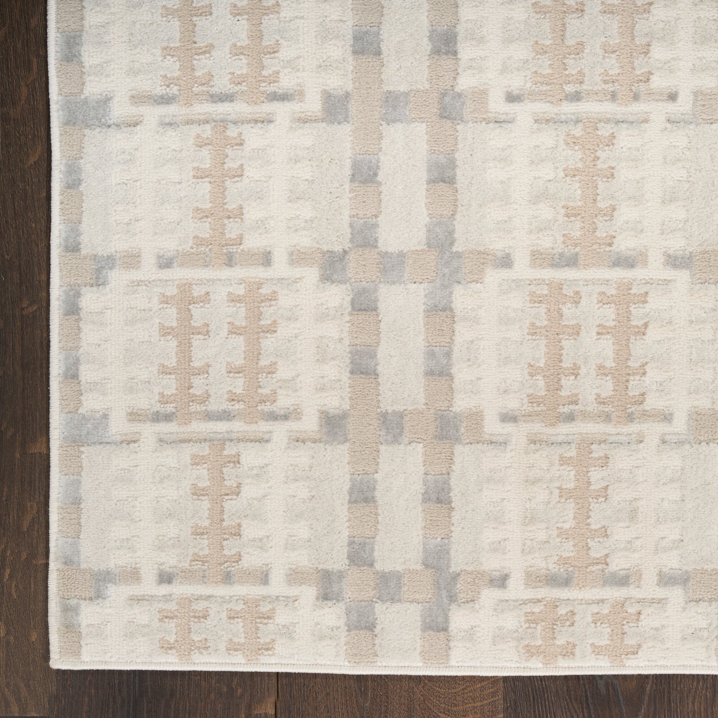 Nourison Nordic 4' x 6' Ivory Multicolor Modern Indoor Rug