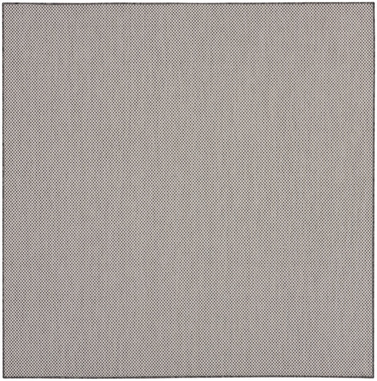 Nourison Courtyard 6' x Square Ivory/Charcoal Modern Rug