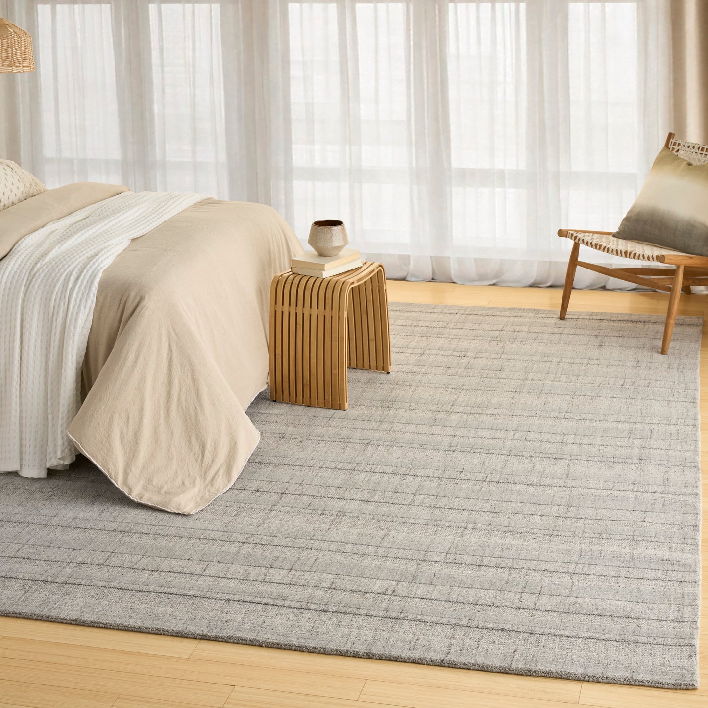 DKNY Pure Multi Weave 9'9" x 13'9" Grey Contemporary Indoor Rug