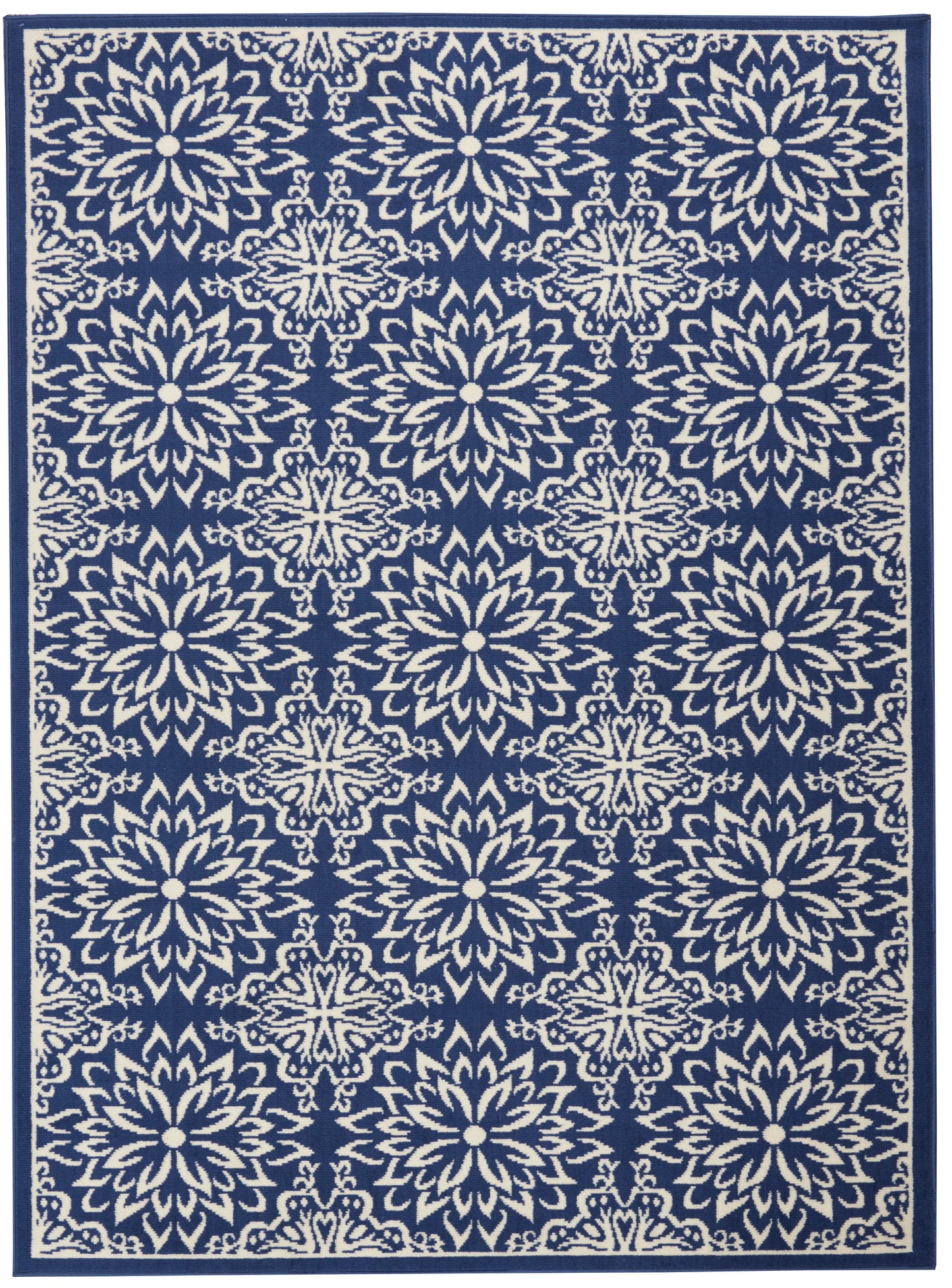 Nourison Jubilant 5'3" x 7'3" Navy/Ivory Farmhouse Indoor Rug