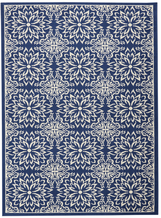 Nourison Jubilant 5'3" x 7'3" Navy/Ivory Farmhouse Indoor Rug