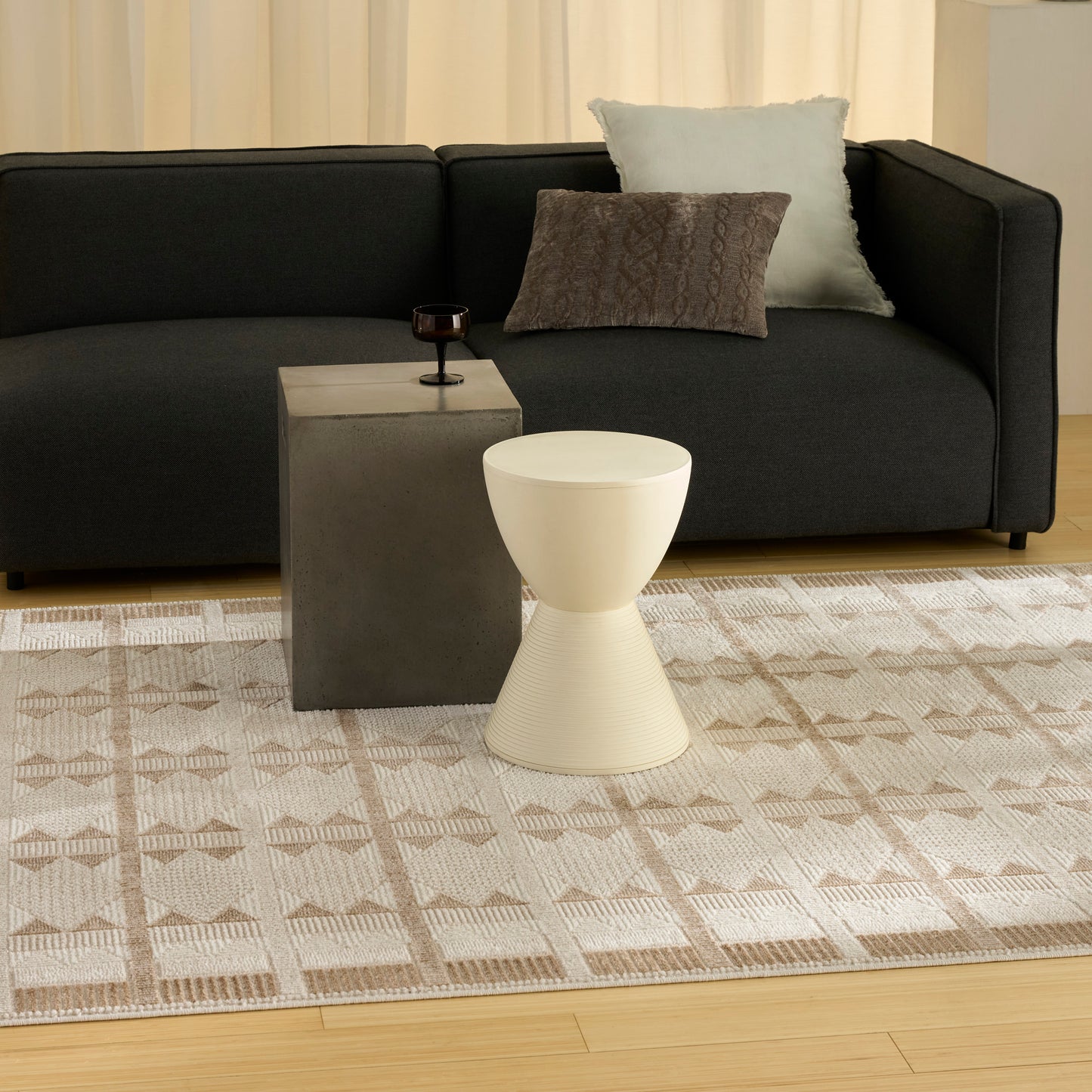 Nourison Nordic 4' x 6' Taupe Modern Indoor Rug