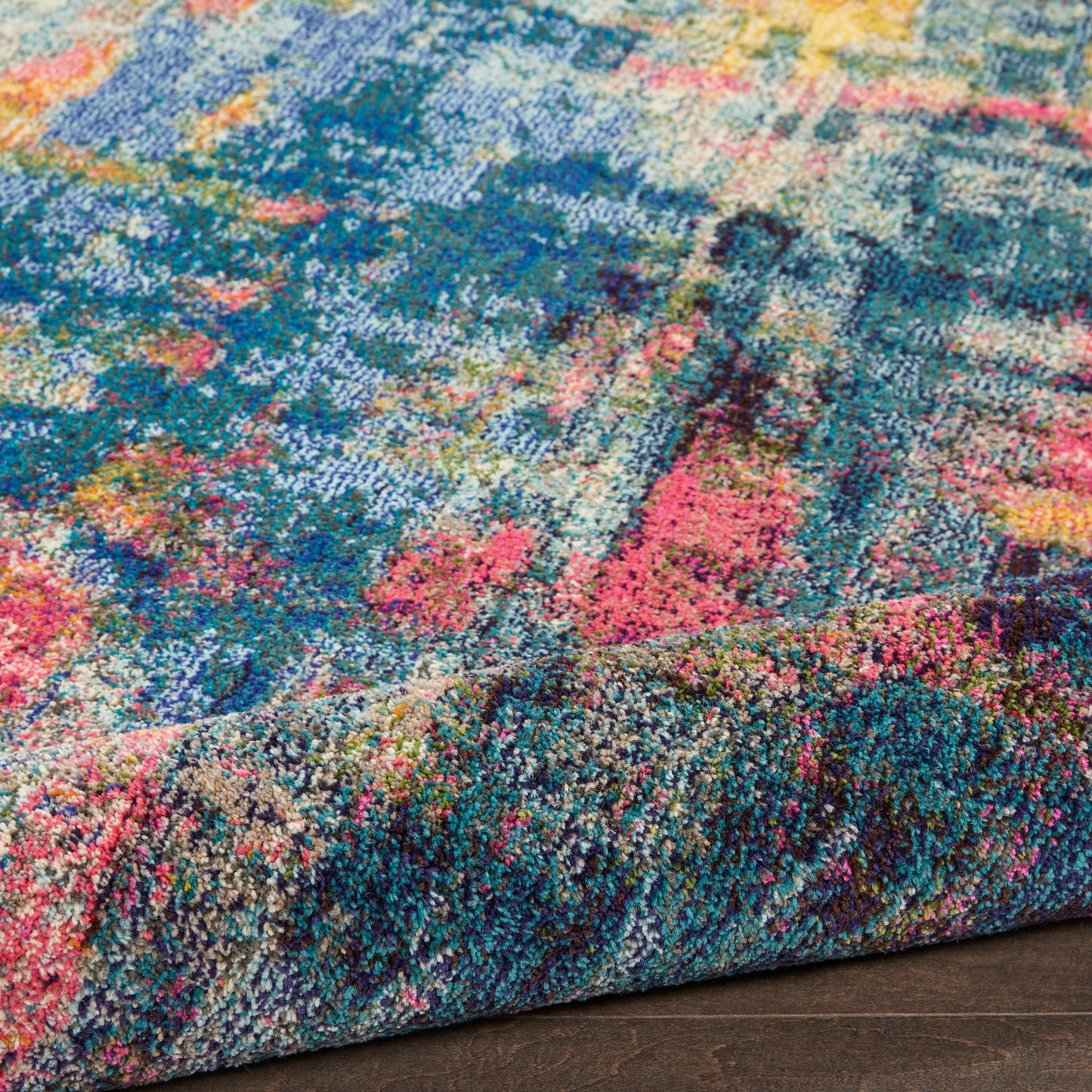 Nourison Celestial 2' x 6' Blue Yellow Modern & Contemporary Indoor Rug