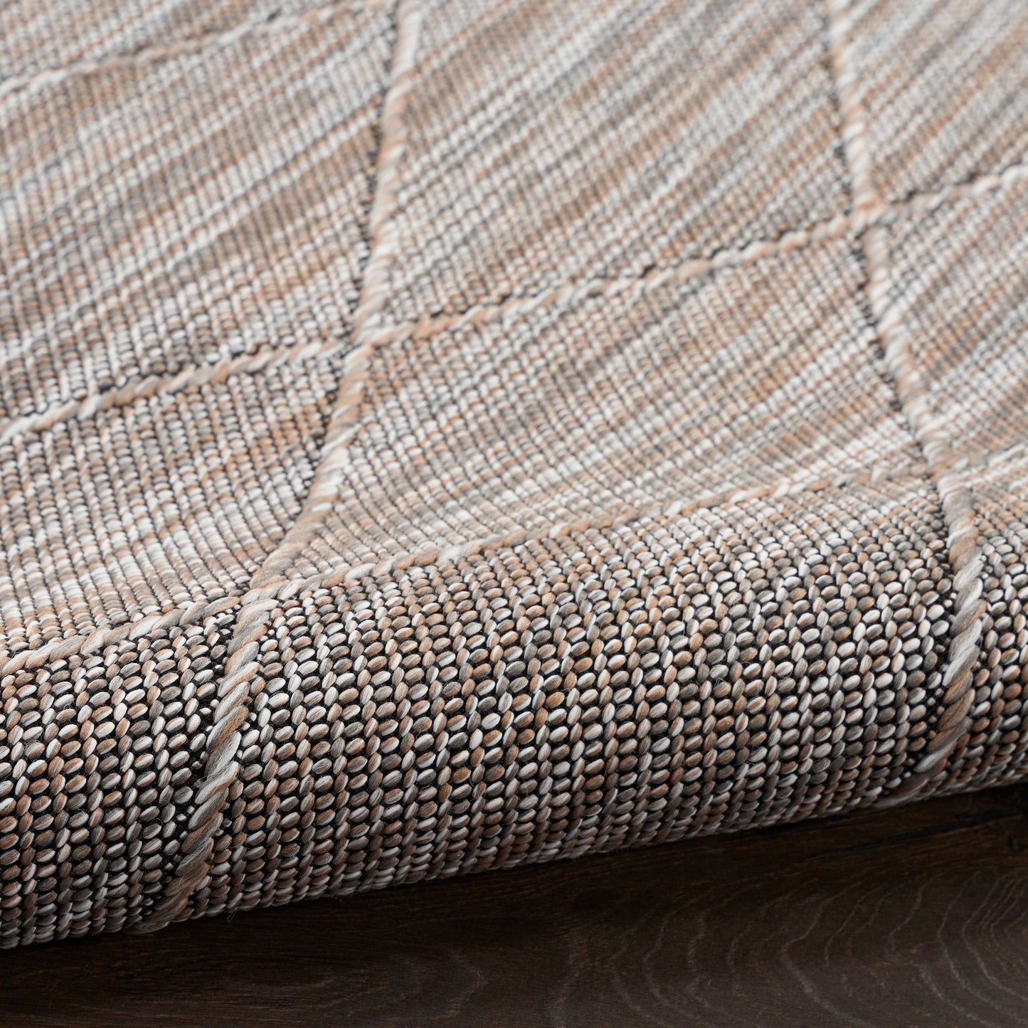 Nourison Washable Solutions 8' x 10' Grey/Mocha Modern Rug