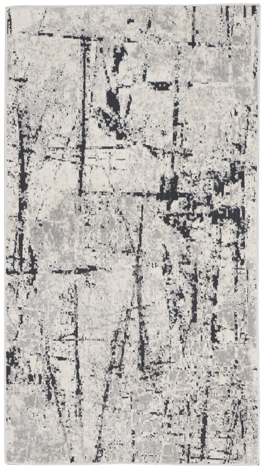 Calvin Klein CK970 Vapor 2'2" x 3'9" Ivory Grey Modern Indoor Rug