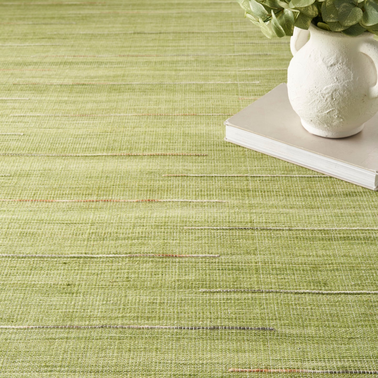 Nourison Interweave 9' x 12' Green Modern Indoor Rug