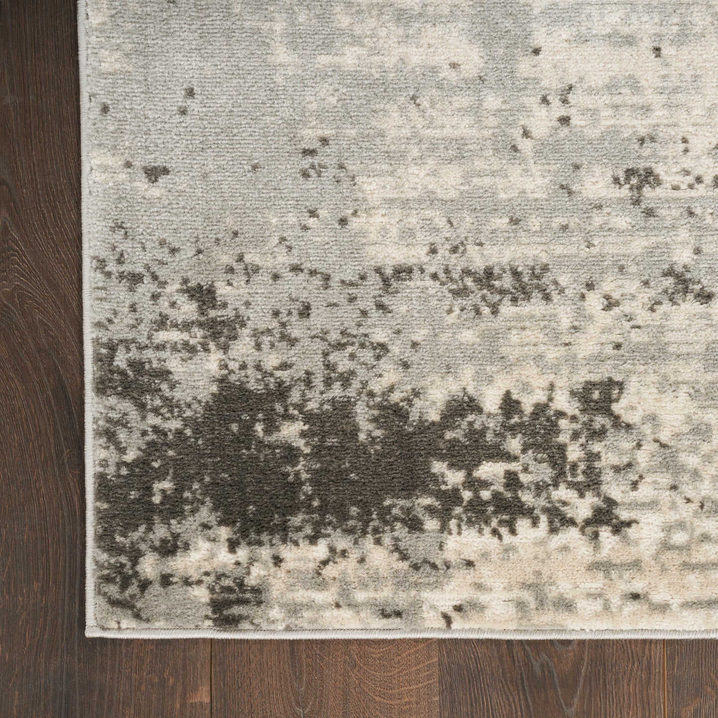 Nourison Serenity Home 7'10" x 9'10" Ivory Grey Modern Indoor Rug