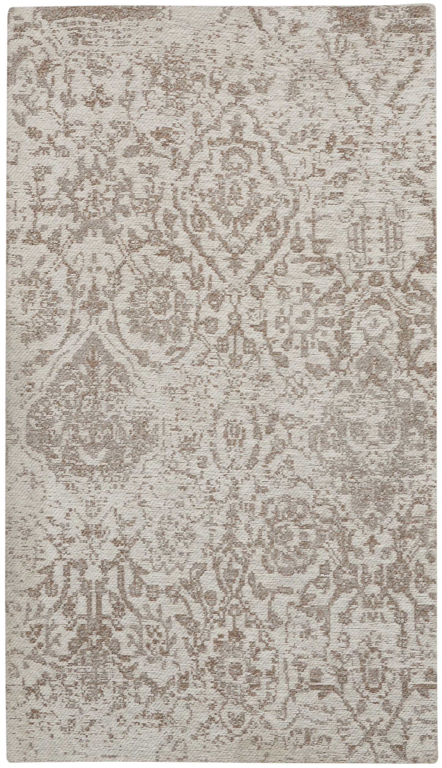 Nourison Damask 2'3" x 3'9" Ivory Farmhouse Indoor Rug