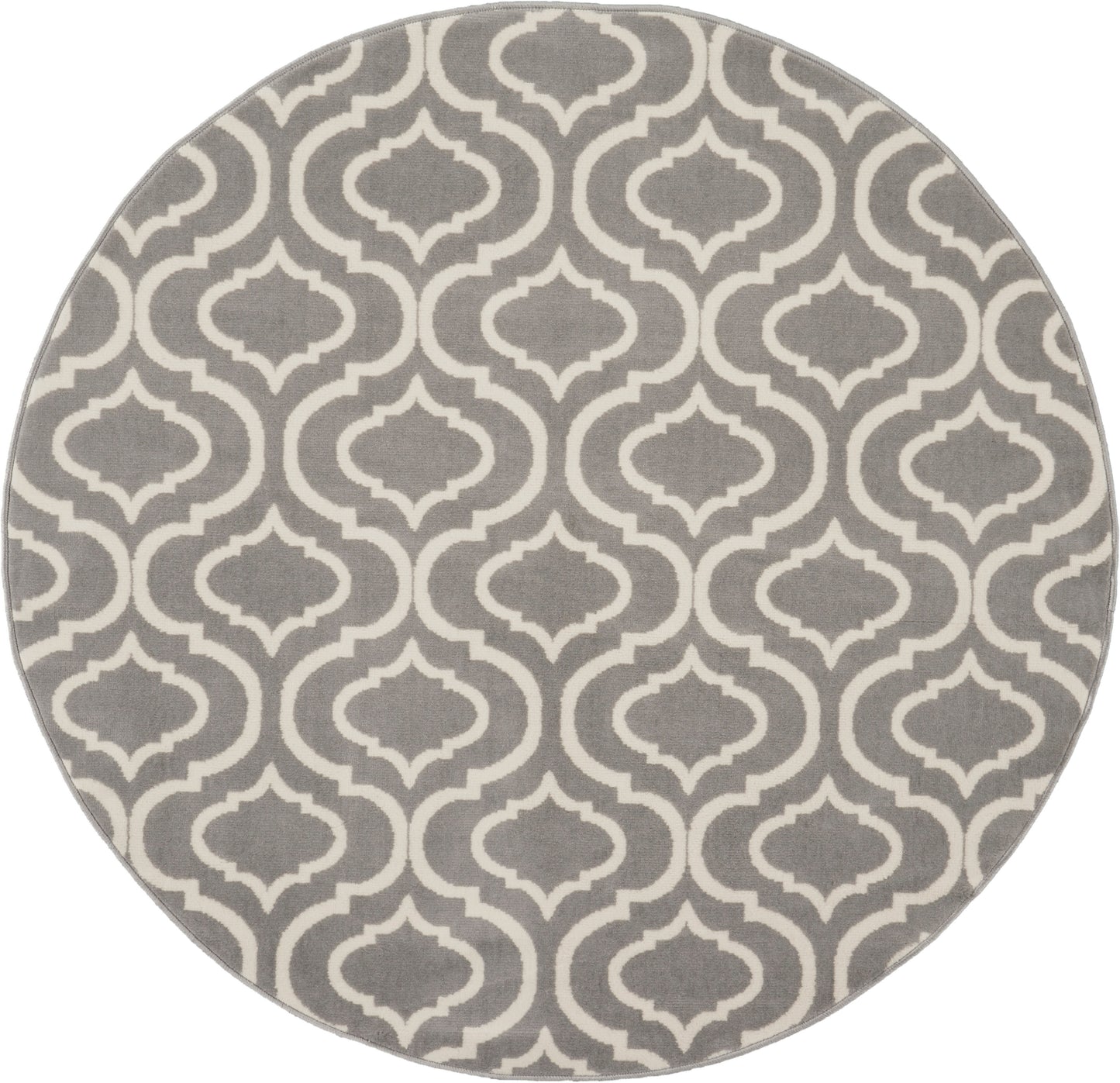 Nourison Jubilant 5'3" x Round Grey Contemporary Indoor Rug