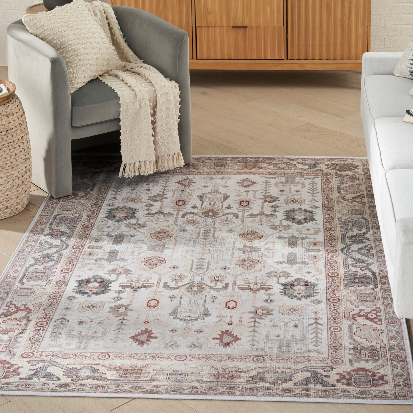Nourison Vintage Home 5' x 7' Ivory Bohemian Indoor Rug