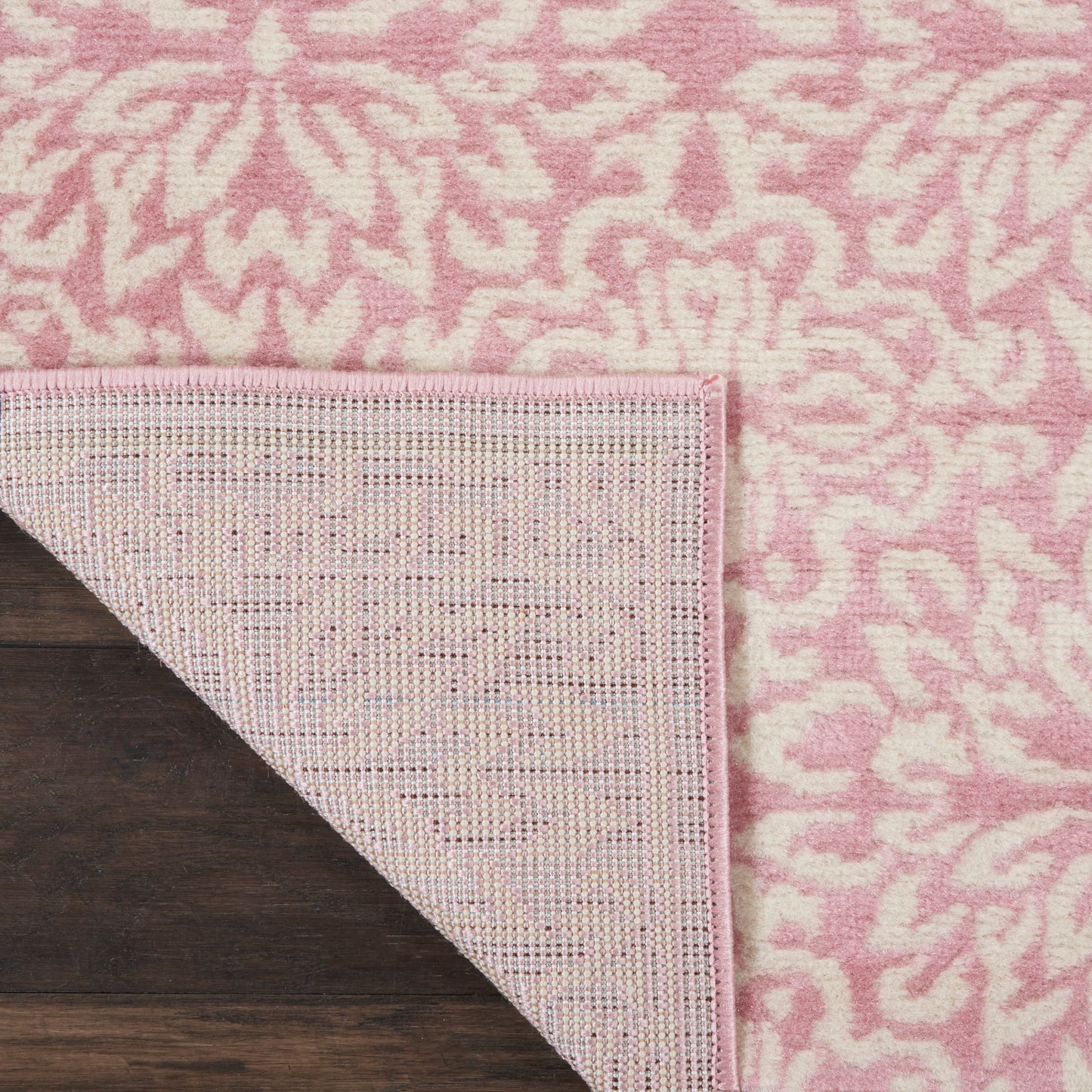 Nourison Jubilant 2' x 4' Ivory Pink Farmhouse Indoor Rug