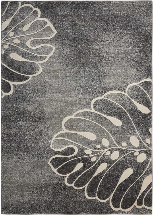 Nourison Maxell 5'3" x 7'3" Grey Modern Indoor Rug