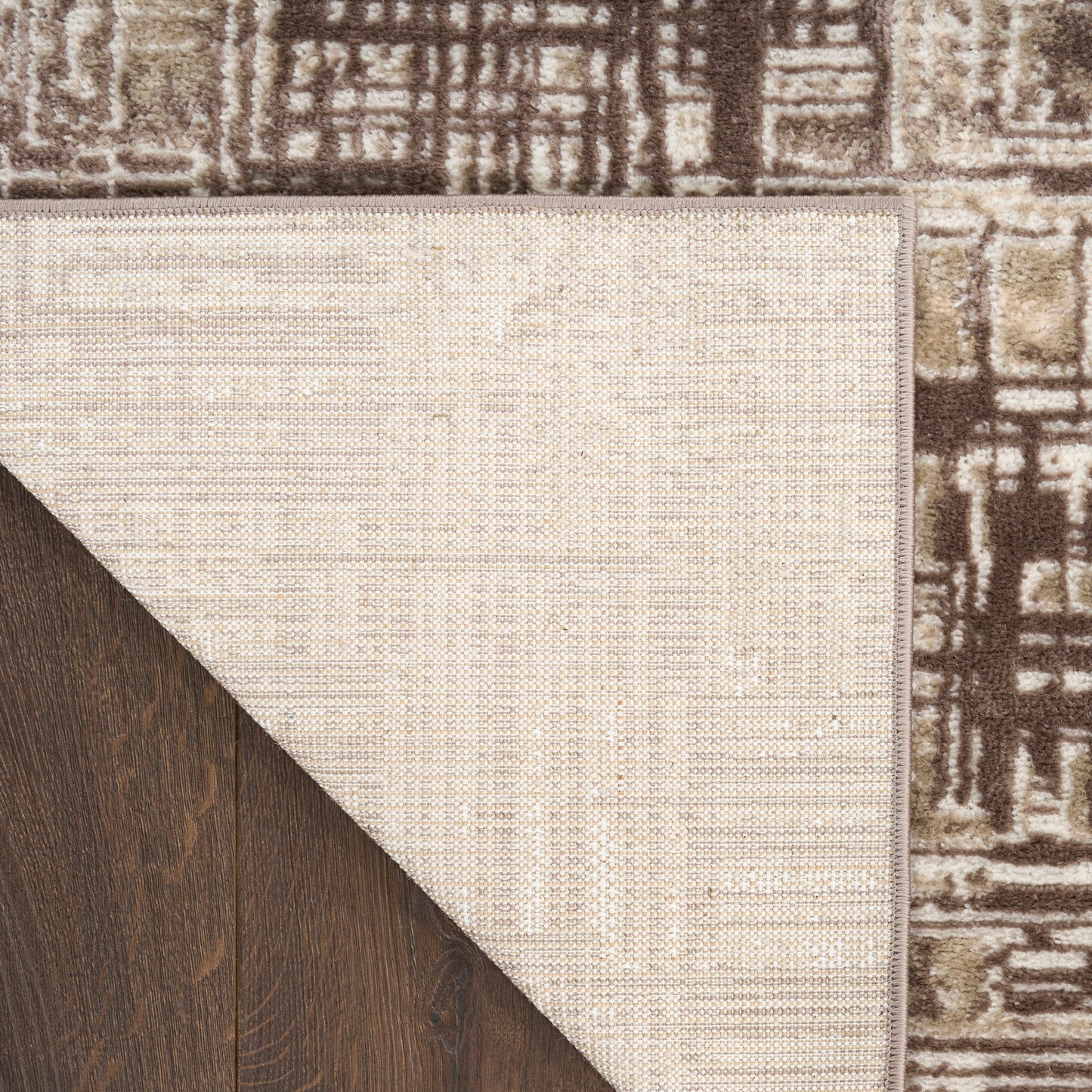 Nourison Dekor 5'3" x 7' Brown Modern Indoor Rug