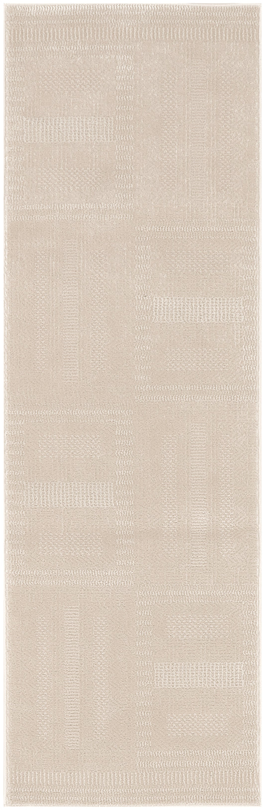 Nourison Nordic 2' x 6' Taupe Modern Indoor Rug