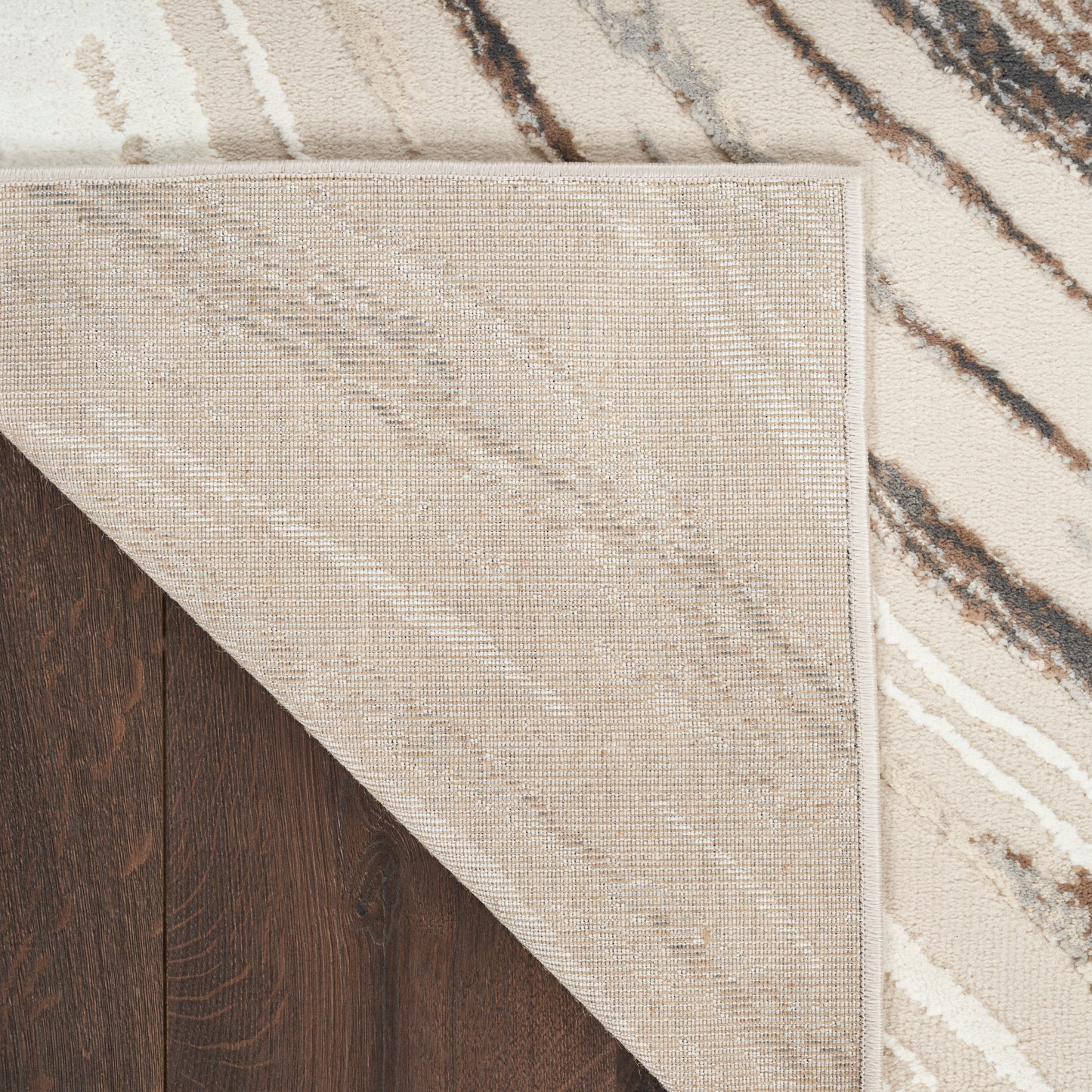 Nourison Sustainable Trends 2'2" x 7'6" Beige Grey Modern Indoor Rug