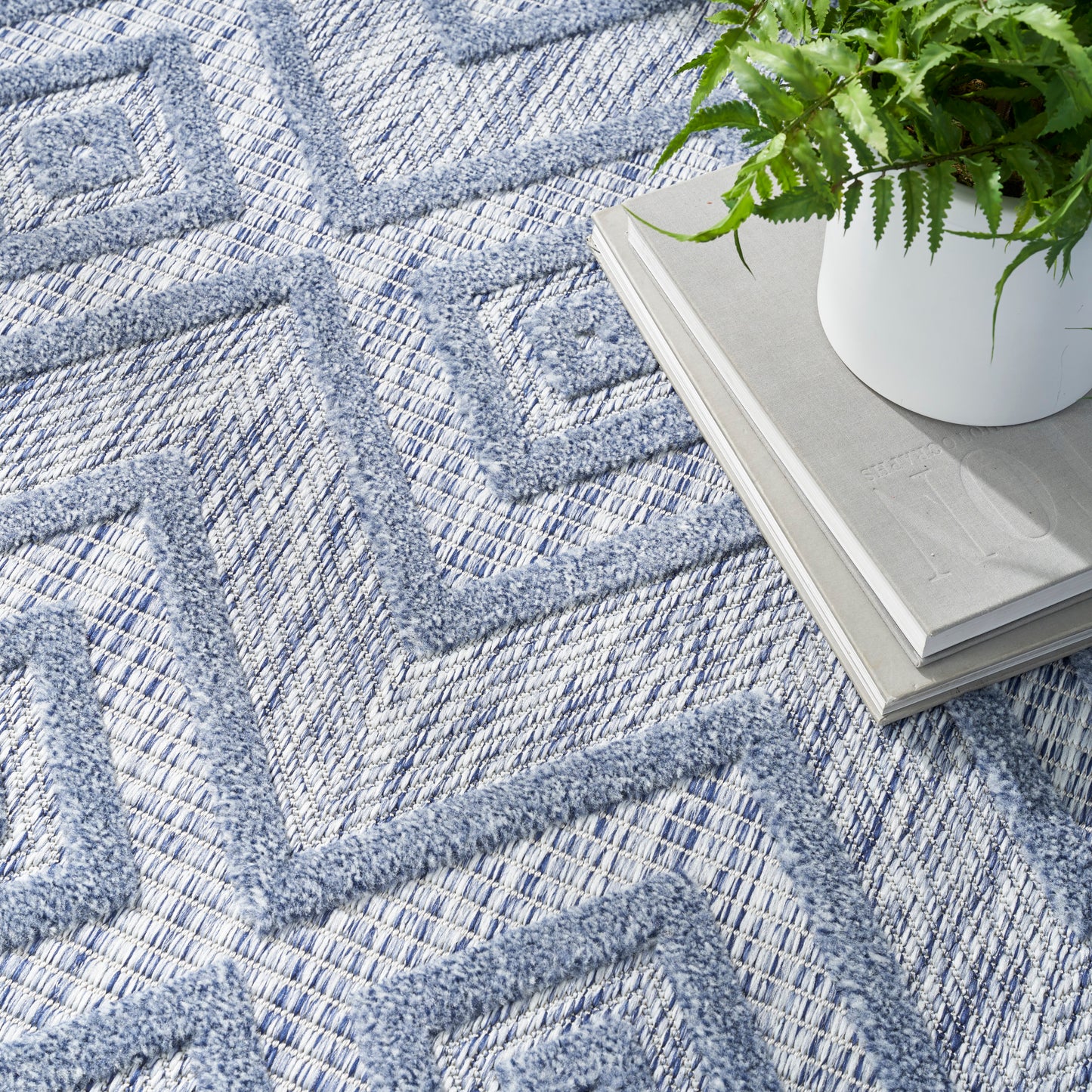 Nourison Versatile 6' x 9' Denim Blue Modern Rug