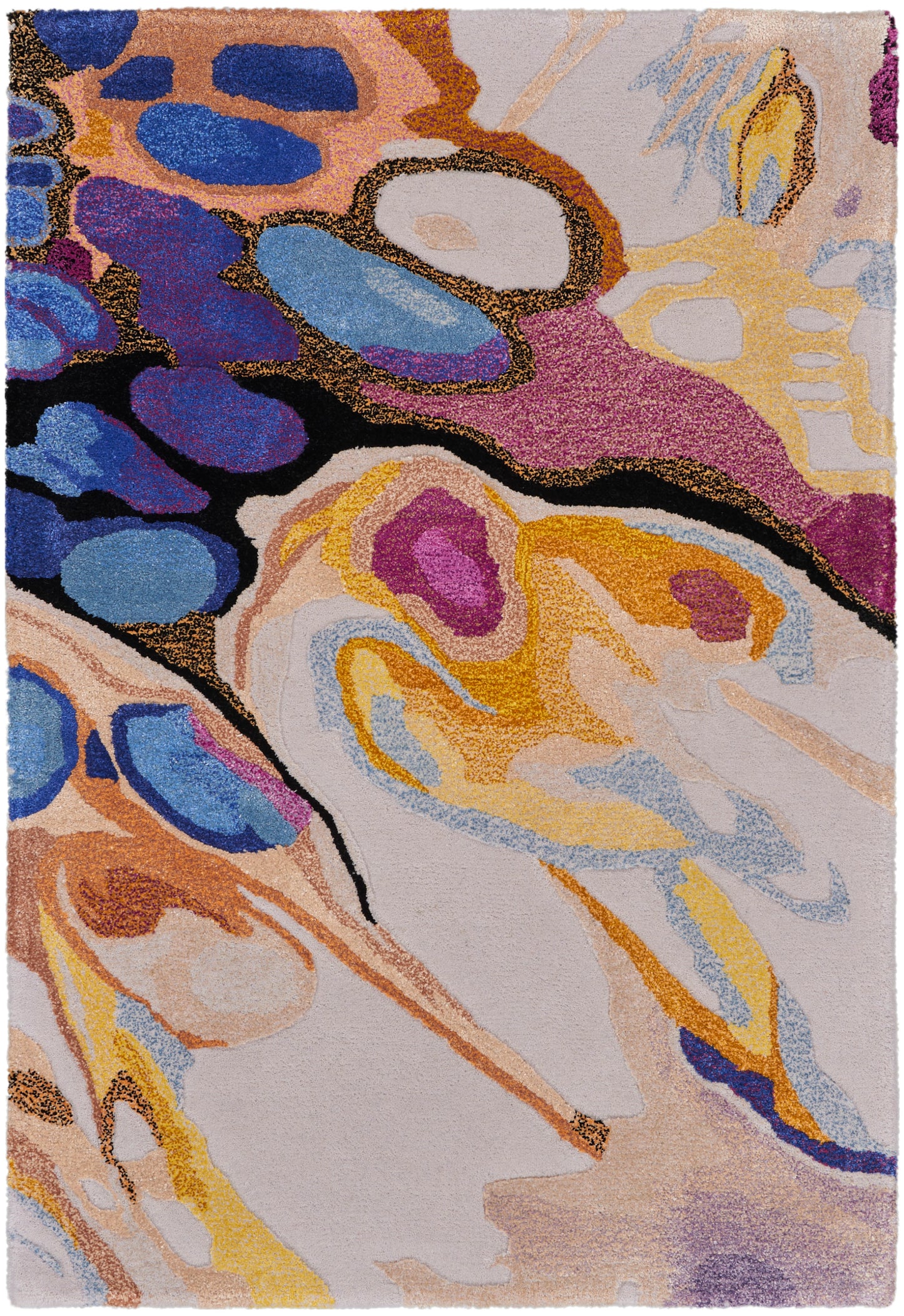 Nourison Prismatic 2' x 3' Grey Lilac Multi Modern Indoor Rug