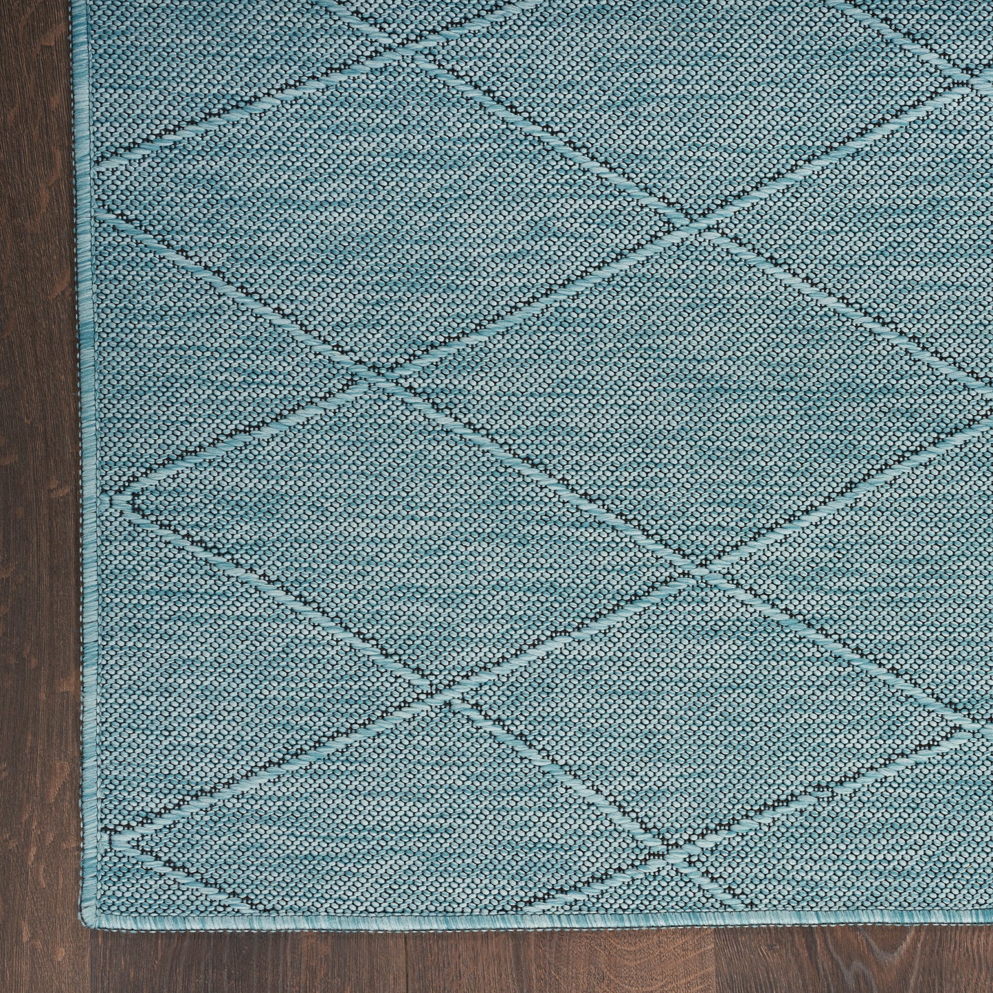 Nourison Washable Solutions 5' x 7' Aqua Modern Rug