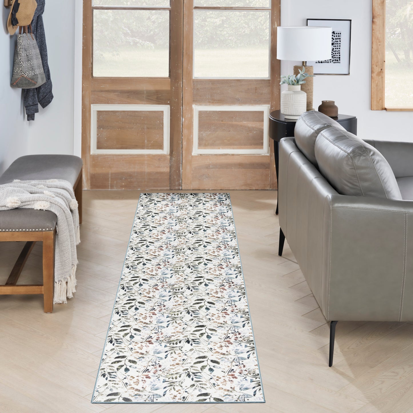 Nourison Nourison Washables 2'2" x 8' Ivory Multicolor Contemporary Indoor Rug