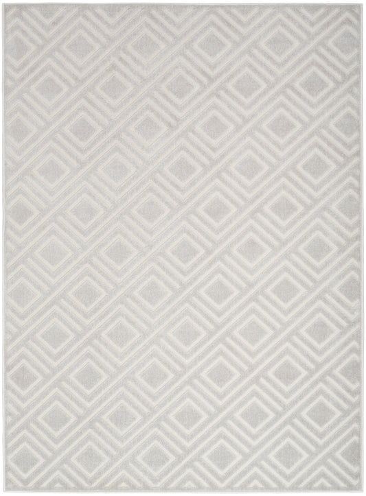 Nourison Care Free 3'11" x 5'11" Light Grey Modern Indoor Rug