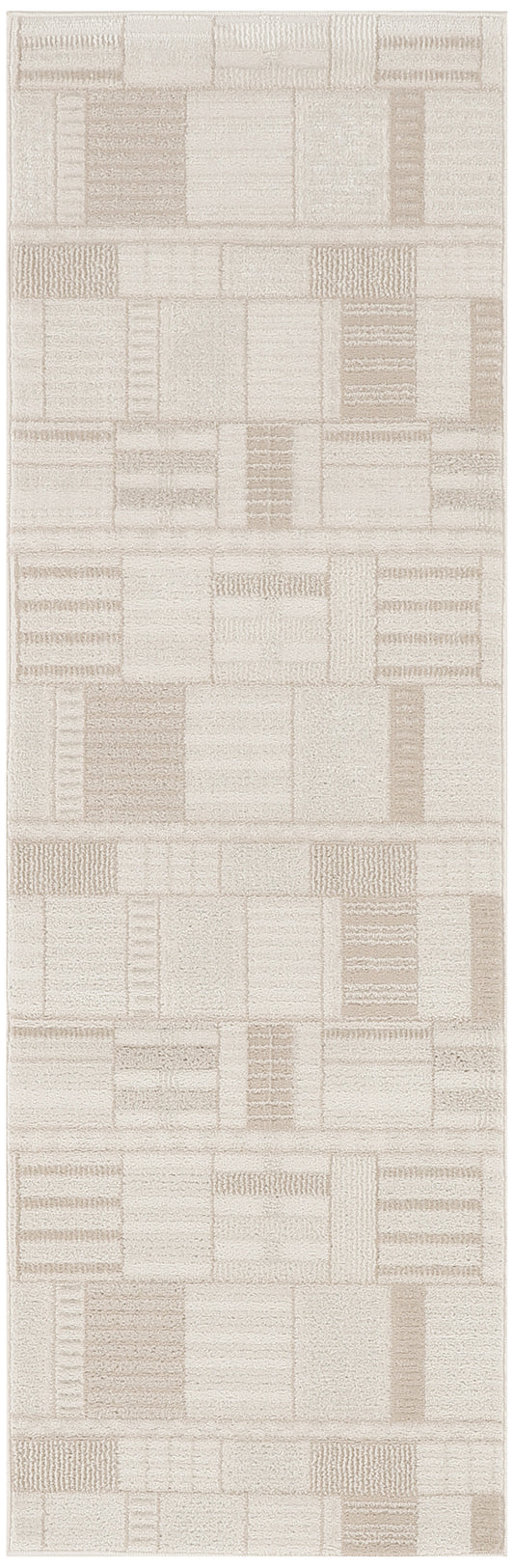 Nourison Nordic 2' x 6' Ivory Beige Modern Indoor Rug