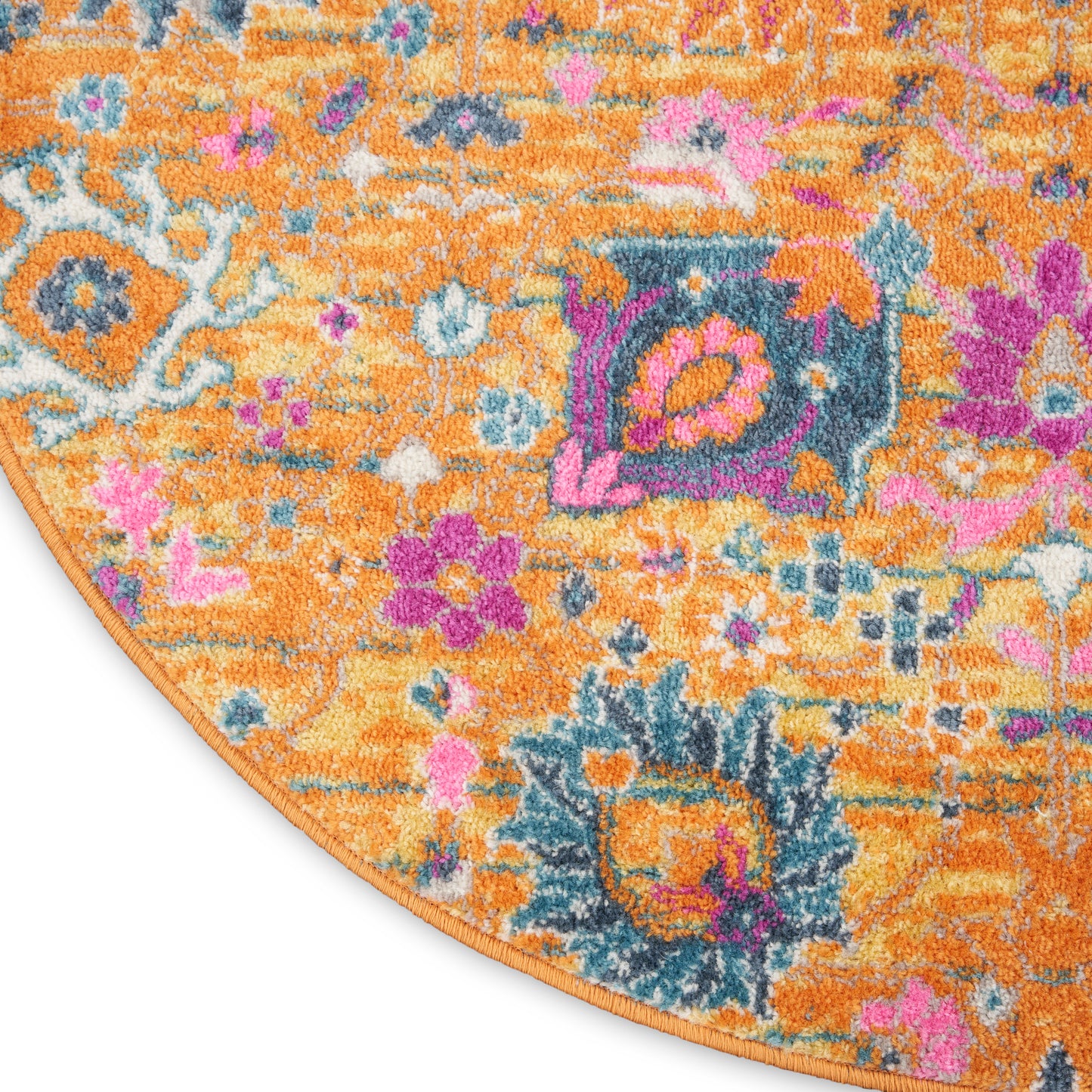 Nourison Passion 4' x Round Sunburst Bohemian Indoor Rug