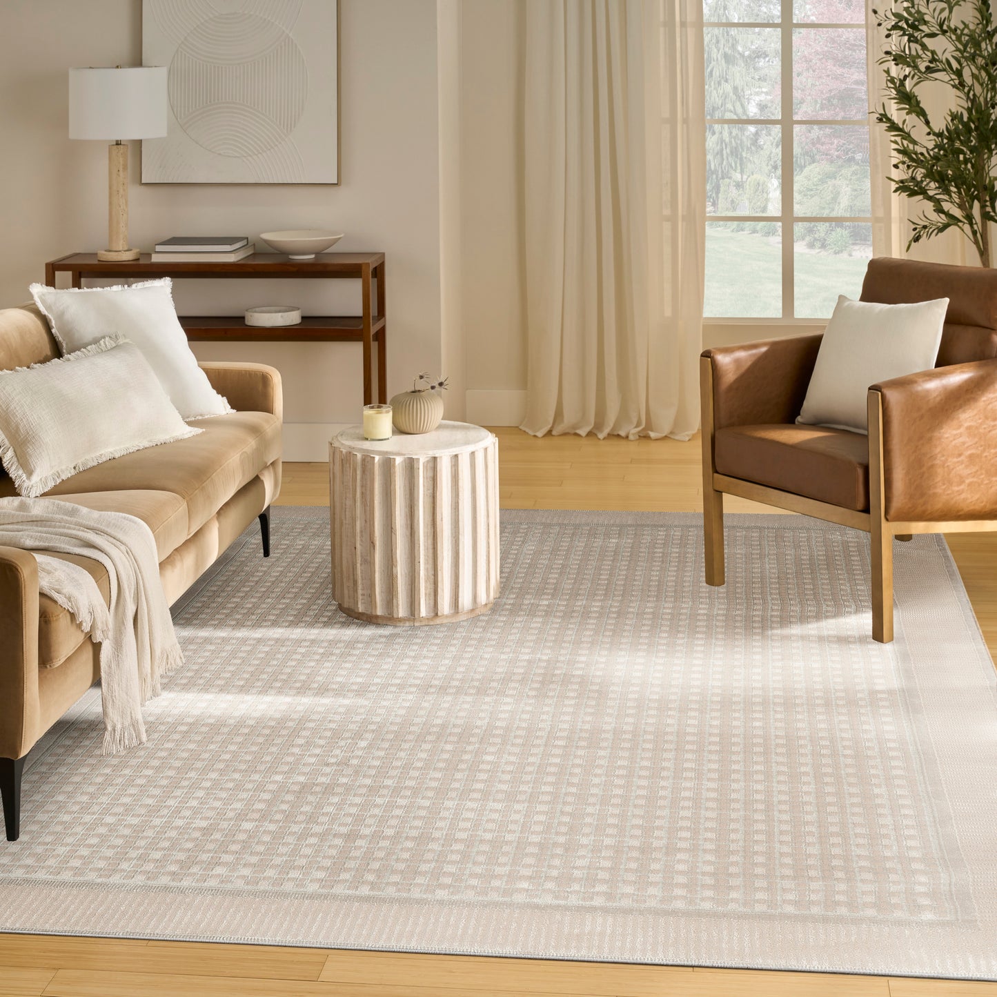 Nourison Nordic 8' x 10' Beige Modern Indoor Rug