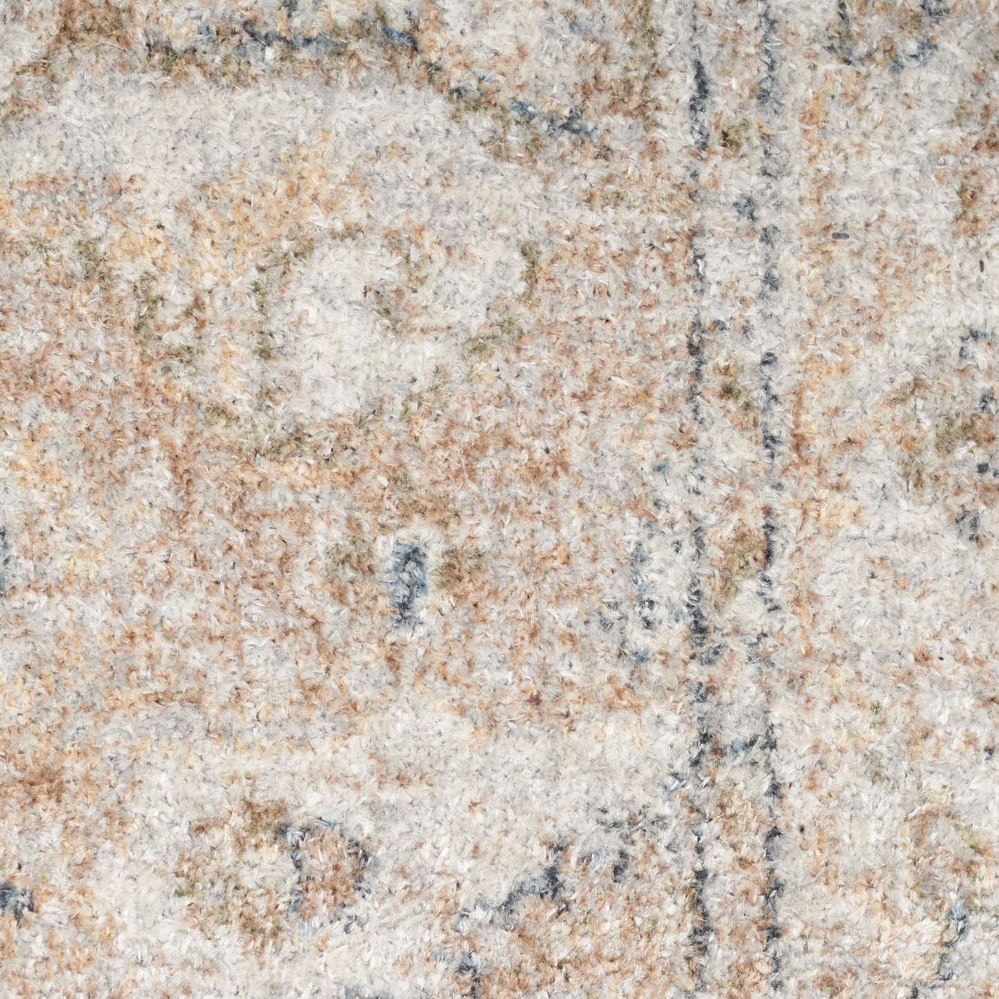 Nourison Astra Machine Washable 6'7" x 9' Beige Vintage Indoor Rug