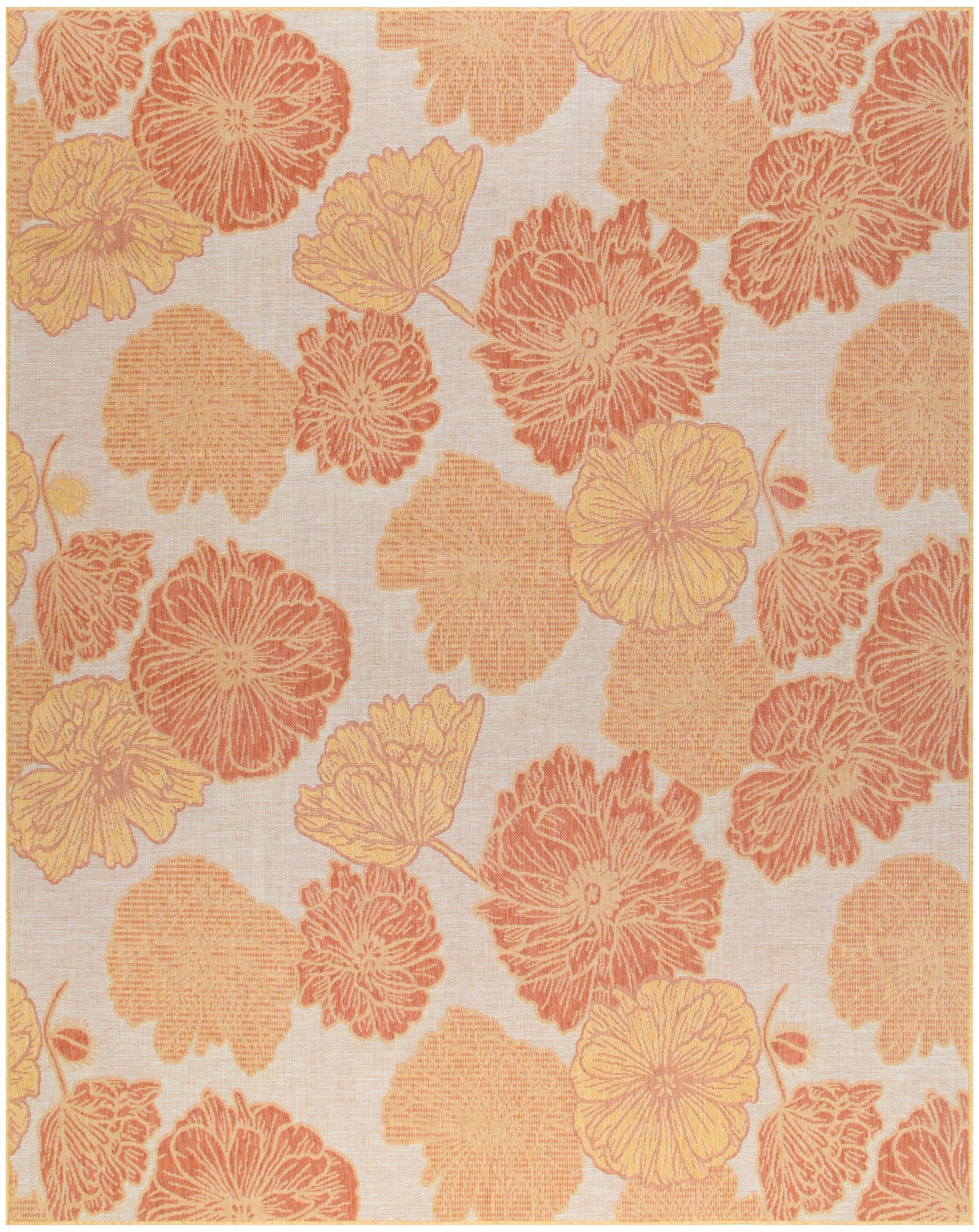 Nourison Garden Oasis 10' x 14' Coral Tropical Rug