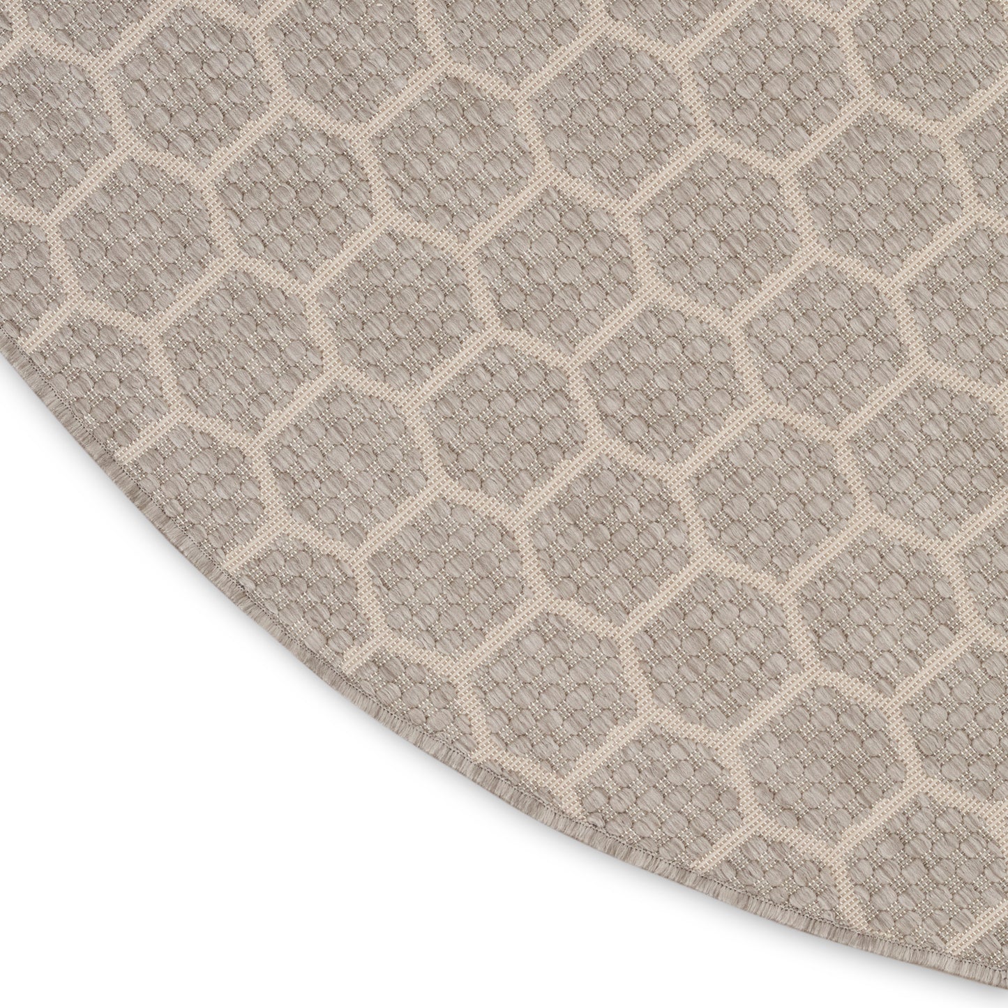 Nourison Twist Reversible 8' x Round Grey Modern Rug