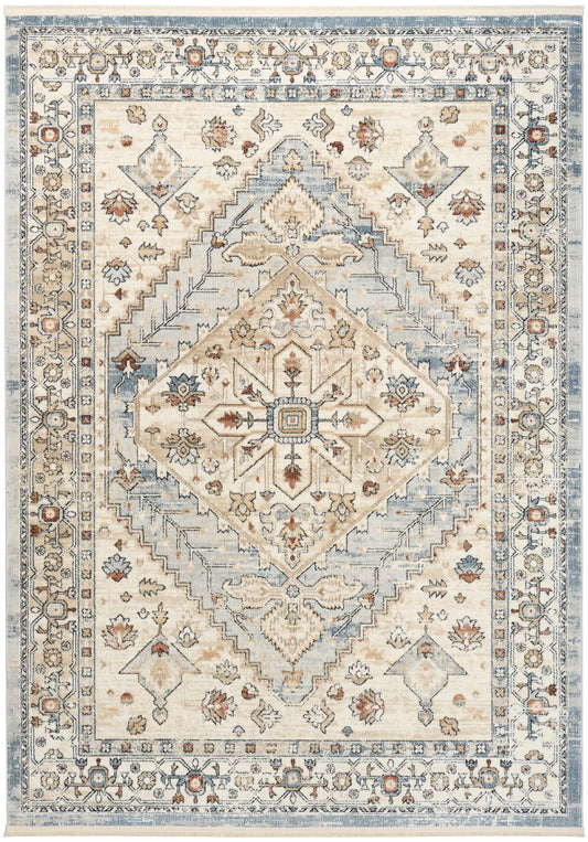 Nourison Pardis 4' x 6' Blue Taupe Vintage Indoor Rug